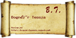 Bognár Tessza névjegykártya